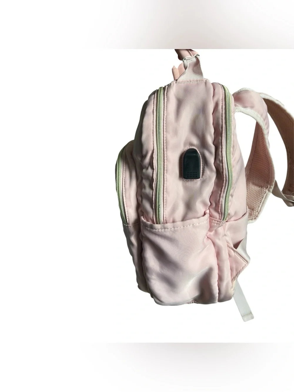 Matein Pink Quilted Backpack Zip Closure Pockets Padded Straps Top Handle